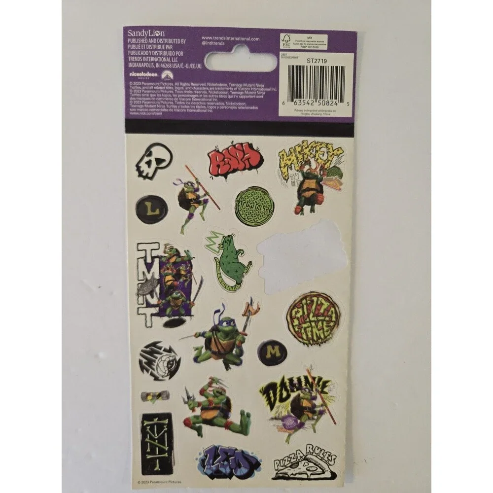 Teenage Mutant Ninja Turtles TMNT Sticker Lot - Puffy, Flat & Decal Sheet Pack